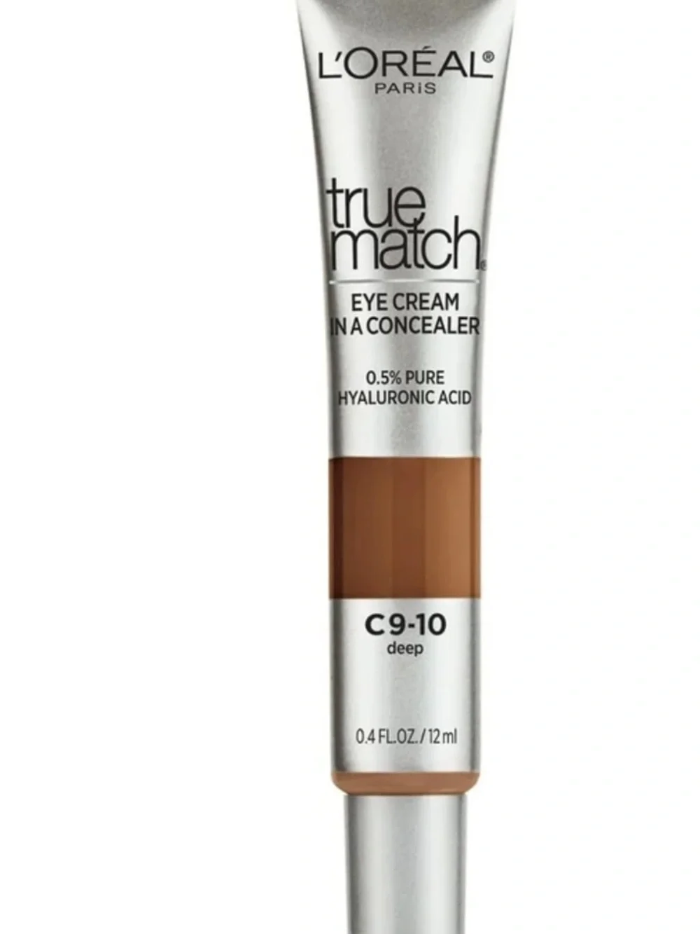 New! L'Oreal Paris True Match Pure Hyaluronic Acid Eye Concealer C9-10 Deep .4oz
